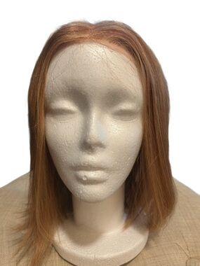 HUMAN HAIR Natural Copper Straight Lace Front Wig